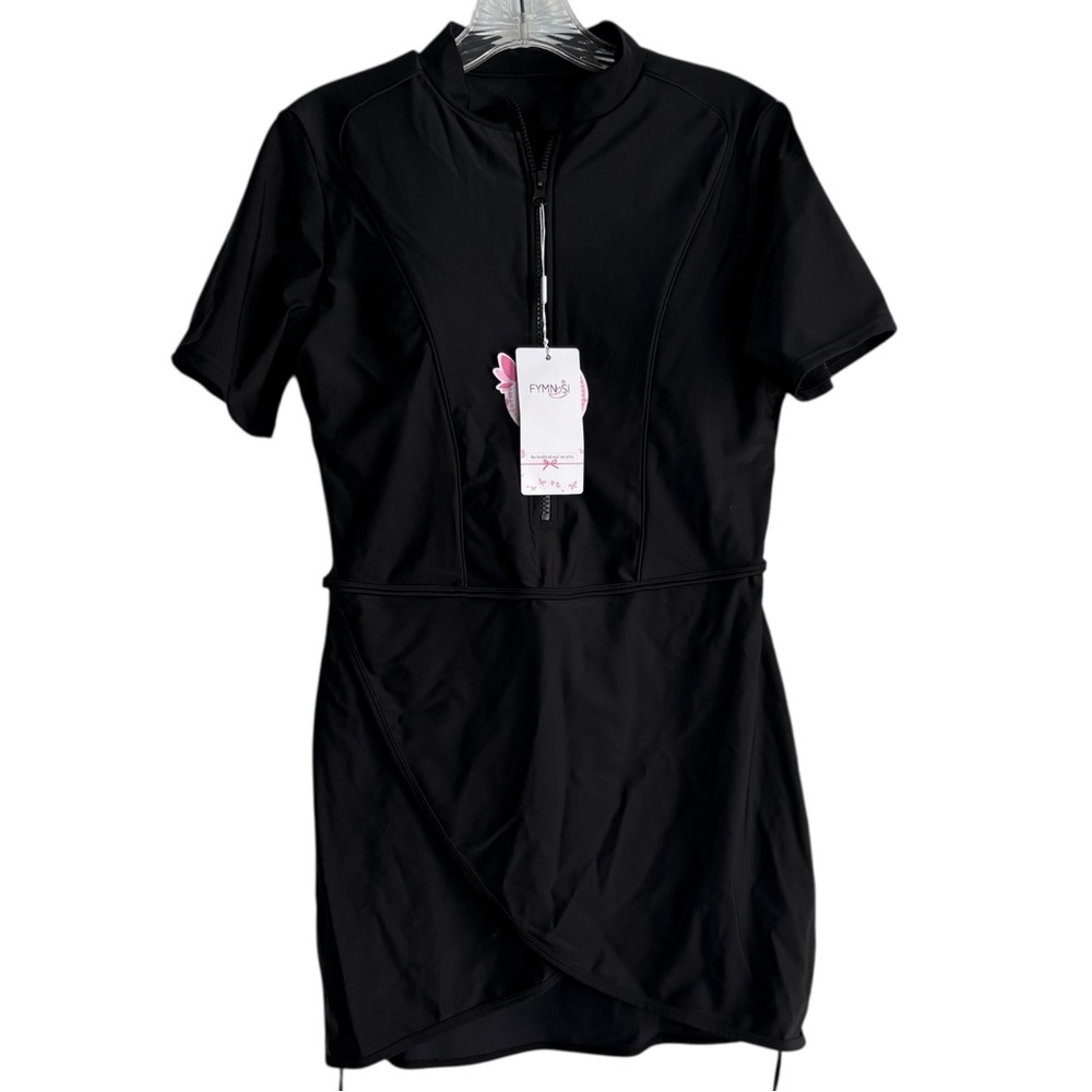 FYMN SI Swim Dress UPF 50+ Beach Cover Up Sun Protect in Black Size Large NWT - Picture 2 of 5